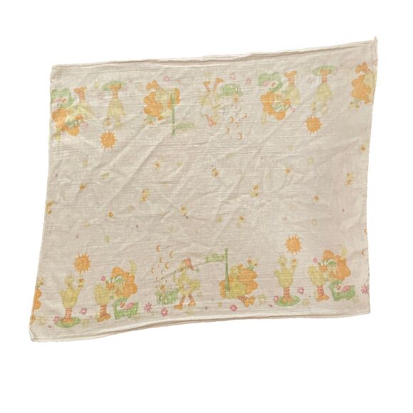 Sesame Street Big Bird Vintage Baby Toddler Receiving Crib Blanket 31x26 in - Picture 2 of 7